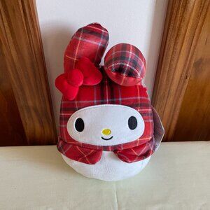 My Melody Plaid Squishmallow 8 Inch with Bow NWT
